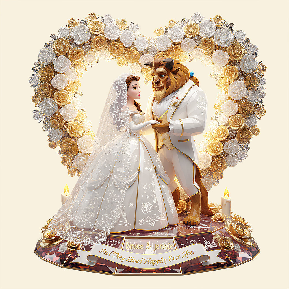 “Love's Enchanted Union” - Romantic Wedding Fairy Tales Light Box - Personalized Gift for Couples Light Box PopCulturePrints