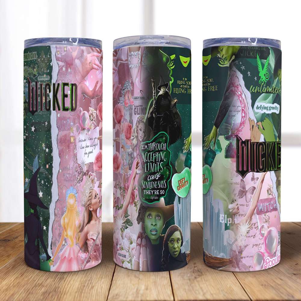 Wicked Inspired Tumbler - 20oz Skinny for Movie Lovers Tumbler Cup PopCulturePrints
