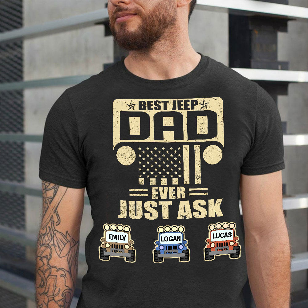 Customizable 'Best Jeep Dad' T-Shirt - Perfect Gift for Jeep-Loving Dads