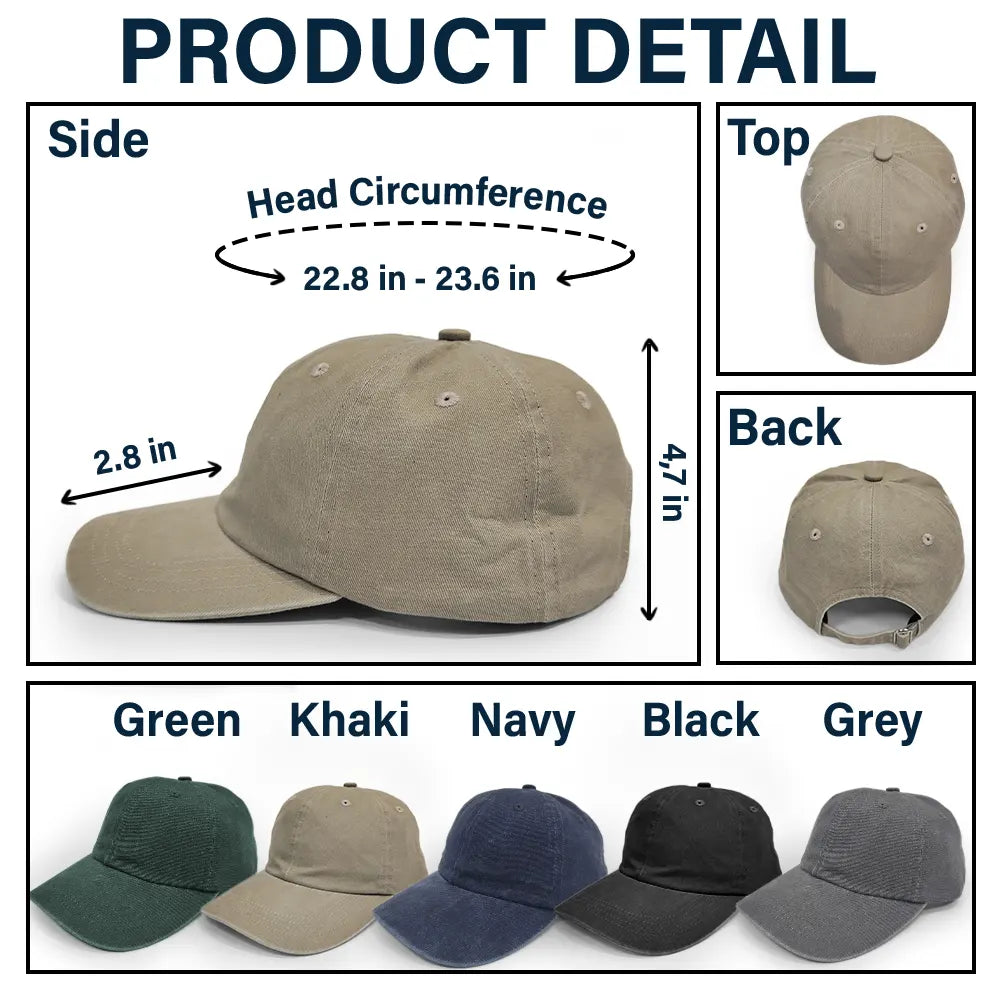 The Legend Has Retired 2025 - Personalized Vintage Washed Denim Cap for Dads and Grandpas Vintage Washed Denim Cap PopCulturePrints