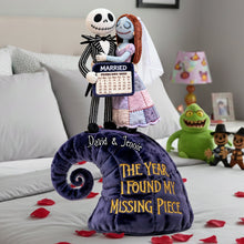 Load image into Gallery viewer, “Together Forever, In Every Way” - Personalized Spooky Married Couple Pillow - Unique Gift for Couples, Newlyweds, and Halloween Enthusiasts Pillow PopCulturePrints
