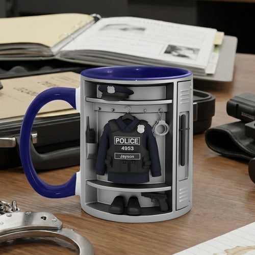 “A Tribute to Heroes” - Personalized Police Coffee Accent Mug - Custom Gifts for Police Officers Coffee Mug PopCulturePrints