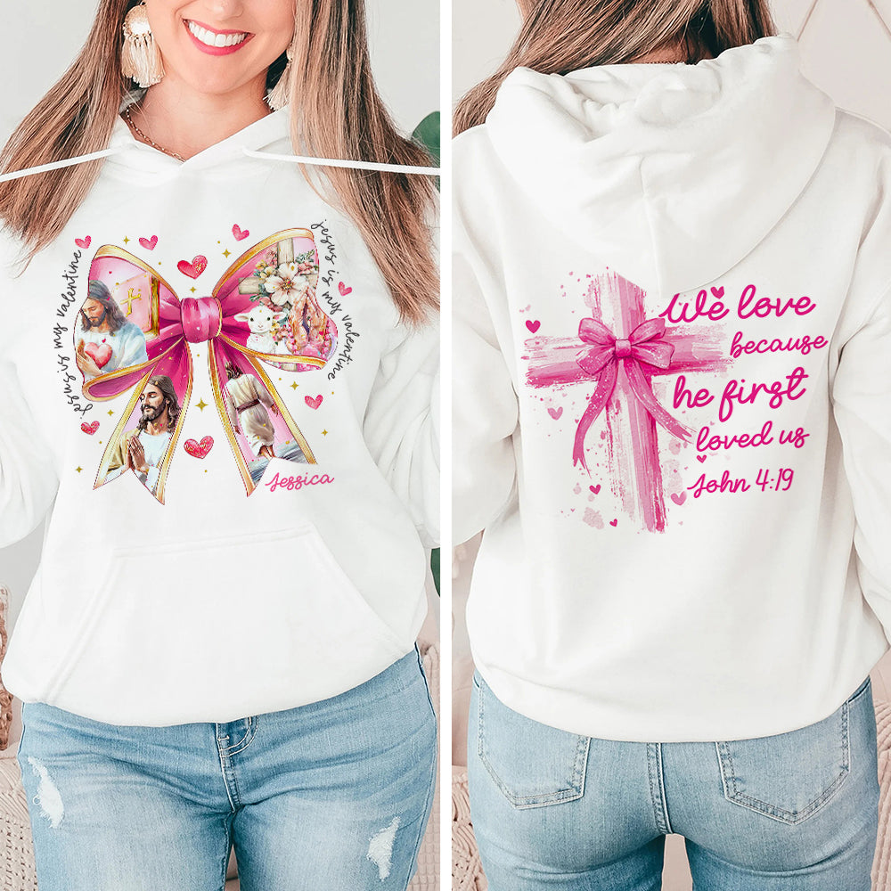 Personalized Christian Valentine's Day Hoodie Shirts PopCulturePrints