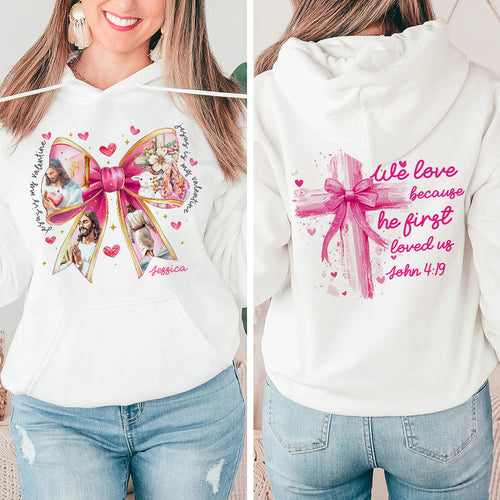 Personalized Christian Valentine's Day Hoodie Shirts PopCulturePrints