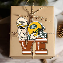 Load image into Gallery viewer, Custom American Football Christmas Ornament Ornament PopCulturePrints

