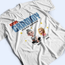 Load image into Gallery viewer, Just A Grandma And Her Grandkids - Personalized T-Shirt T-shirt PopCulturePrints
