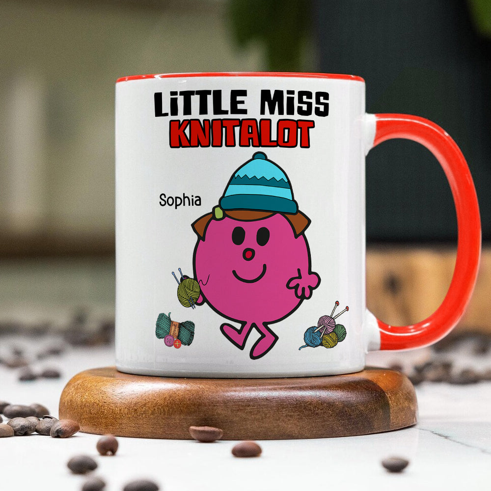 Personalized Little Miss Knitalot Mug