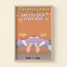 Load image into Gallery viewer, Custom Couple Poster: Let's Stay In Bed Poster &amp; Canvas PopCulturePrints
