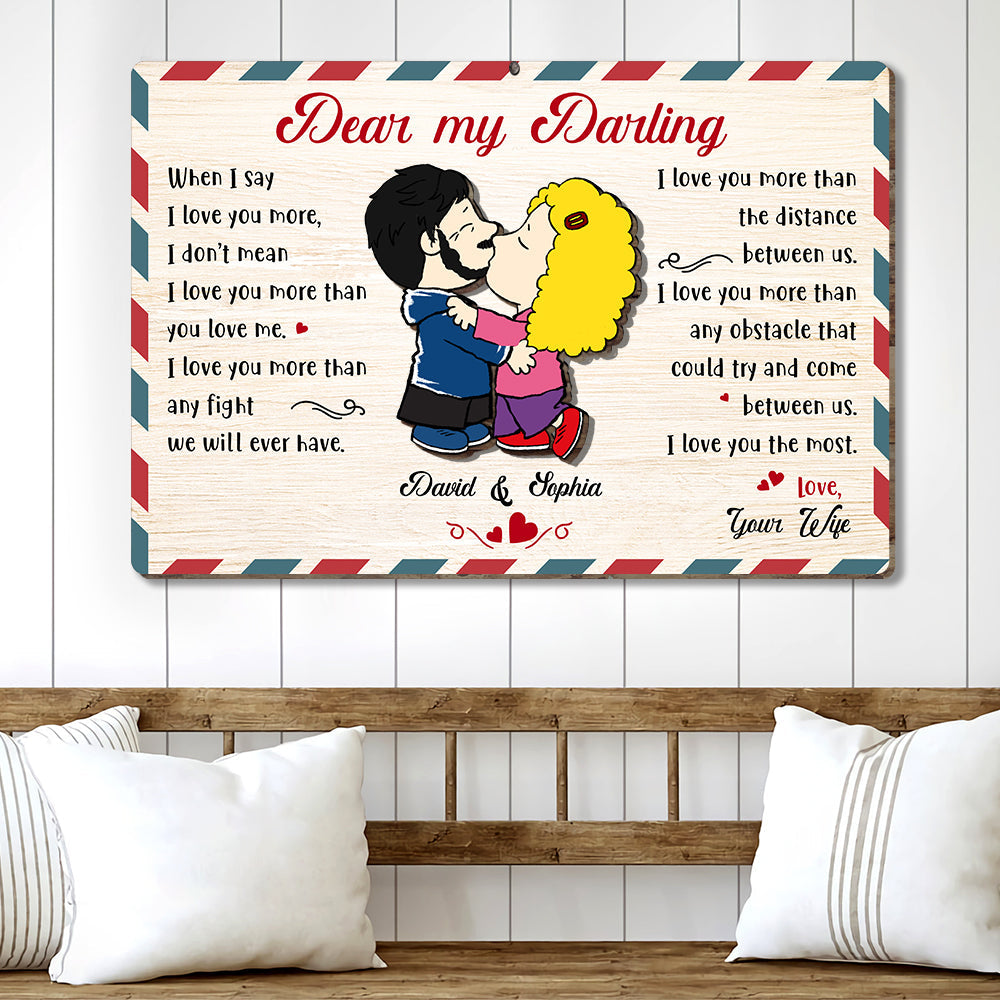 Romantic Personalized Couple Wood Sign - Perfect Gift for Lovers Wood Sign PopCulturePrints