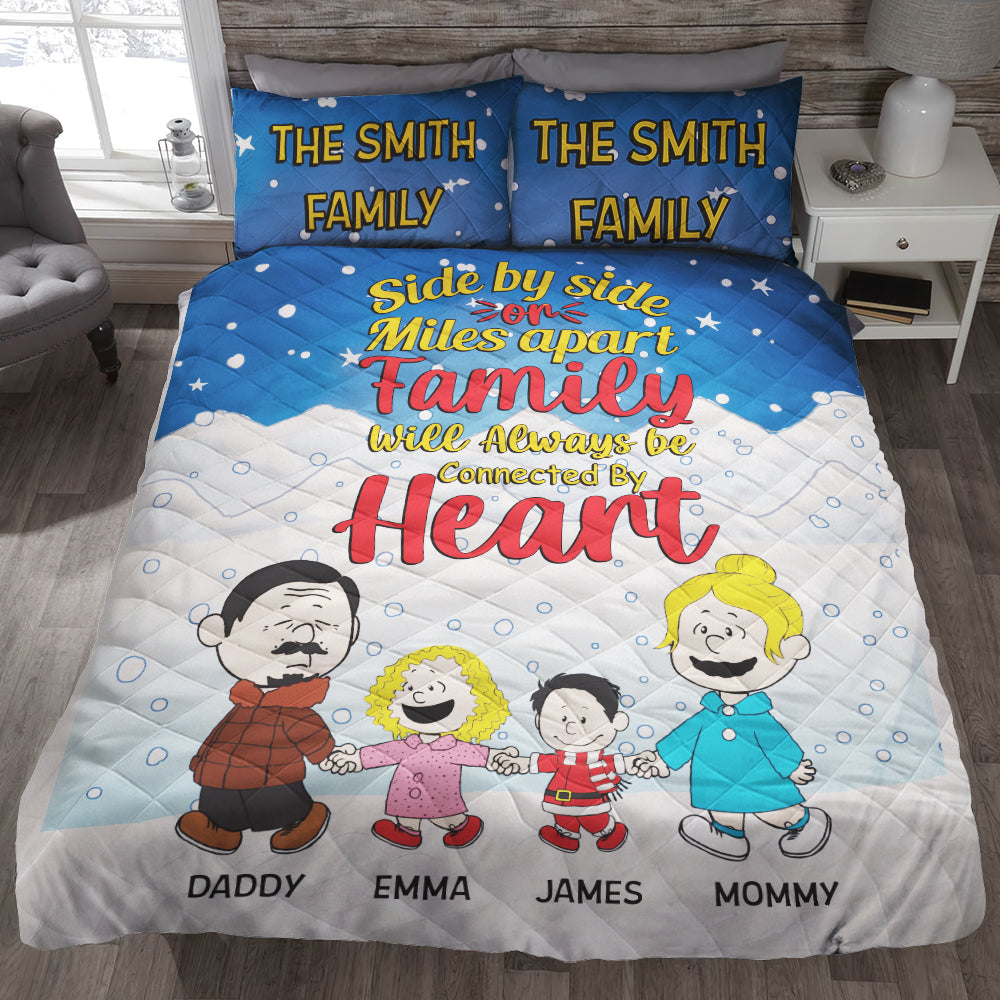 Personalized Family Bedding Set - Side By Side Or Miles Apart