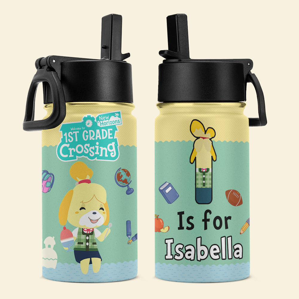 Personalized Back To School Kids Tumbler - Animal Crossing Design Tumbler Cup PopCulturePrints