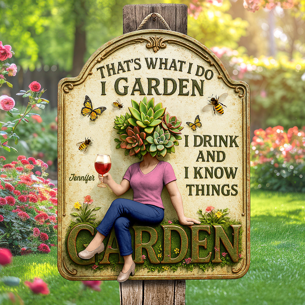 That's What I Do I Garden - Personalized Garden Lover Cut Metal Sign Metal Signs PopCulturePrints