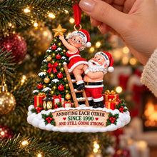Load image into Gallery viewer, "Annoying Each Other Since 1990" - Personalized Christmas Ornament for Couples
