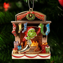 Load image into Gallery viewer, Merry Grinchmas Family Stockings Acrylic Ornament - Personalized Christmas Gift for Family and Friends Ornament PopCulturePrints
