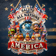 Load image into Gallery viewer, A Salute to All Nations - Personalized Acrylic Decor Gift for Patriots Acrylic Sign PopCulturePrints
