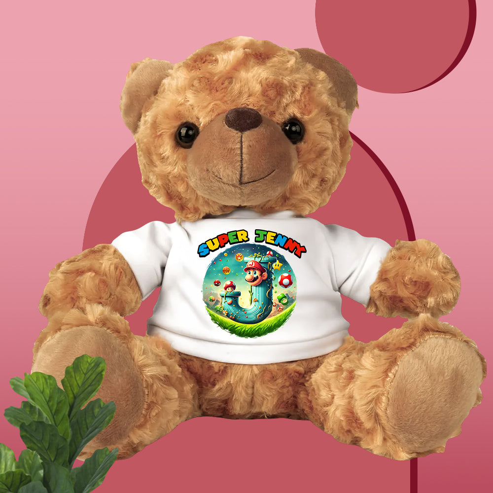 Super Jenny: A Personalized Bear with Custom Shirt for Kids Bear PopCulturePrints