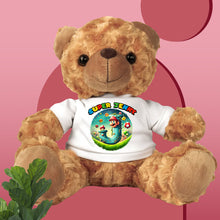 Load image into Gallery viewer, Super Jenny: A Personalized Bear with Custom Shirt for Kids Bear PopCulturePrints
