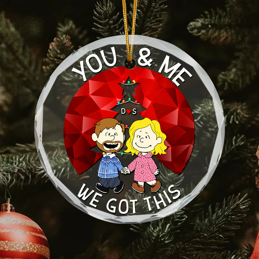 Personalized Couple Christmas Ornament - Unique Valentine's Day Gifts Ornament PopCulturePrints