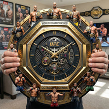 Load image into Gallery viewer, Time of Legends: Customizable UFC Hanging Wall Clock - Unique Gift for Sports Fans Hanging Wall Clock PopCulturePrints
