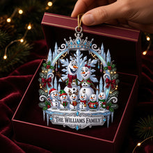 Load image into Gallery viewer, Celebrate Family Love with Our Adorable Snowman Christmas Ornament – Personalized Gifts for Everyone!
