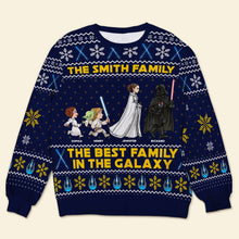 Load image into Gallery viewer, Personalized Family Cosmic Adventure Ugly Sweater – Best Family in the Galaxy
