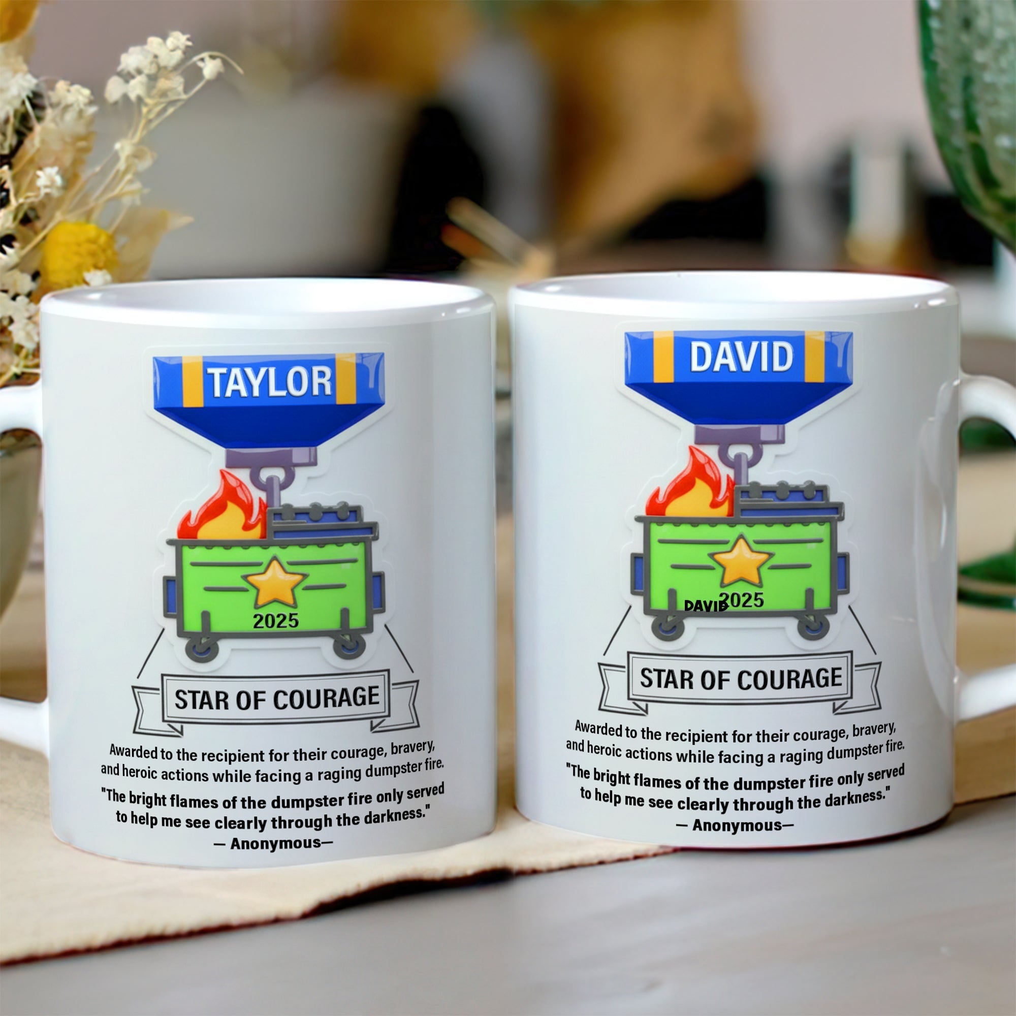 Star of Courage Mug - Personalized Coworker Gift for Every Occasion Coffee Mug PopCulturePrints
