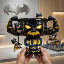 Load image into Gallery viewer, #1 Dad: A Hero's Gift - Personalized Champion Dad Plaque for All Dads Shaped Plaques PopCulturePrints

