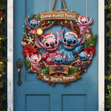 Load image into Gallery viewer, Ohana Means Family - Personalized Christmas Ailen Family Wood Sign Wood Sign PopCulturePrints
