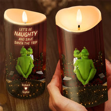 Load image into Gallery viewer, Let's Be Naughty LED Candle - Personalized Christmas Gift for Couples Led Candle PopCulturePrints
