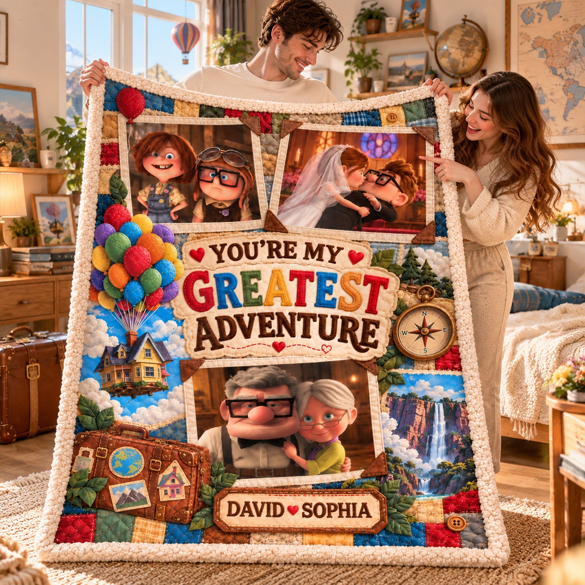 You're My Greatest Adventure Blanket - Personalized Gifts For Couple 07halu081026 Blanket PopCulturePrints