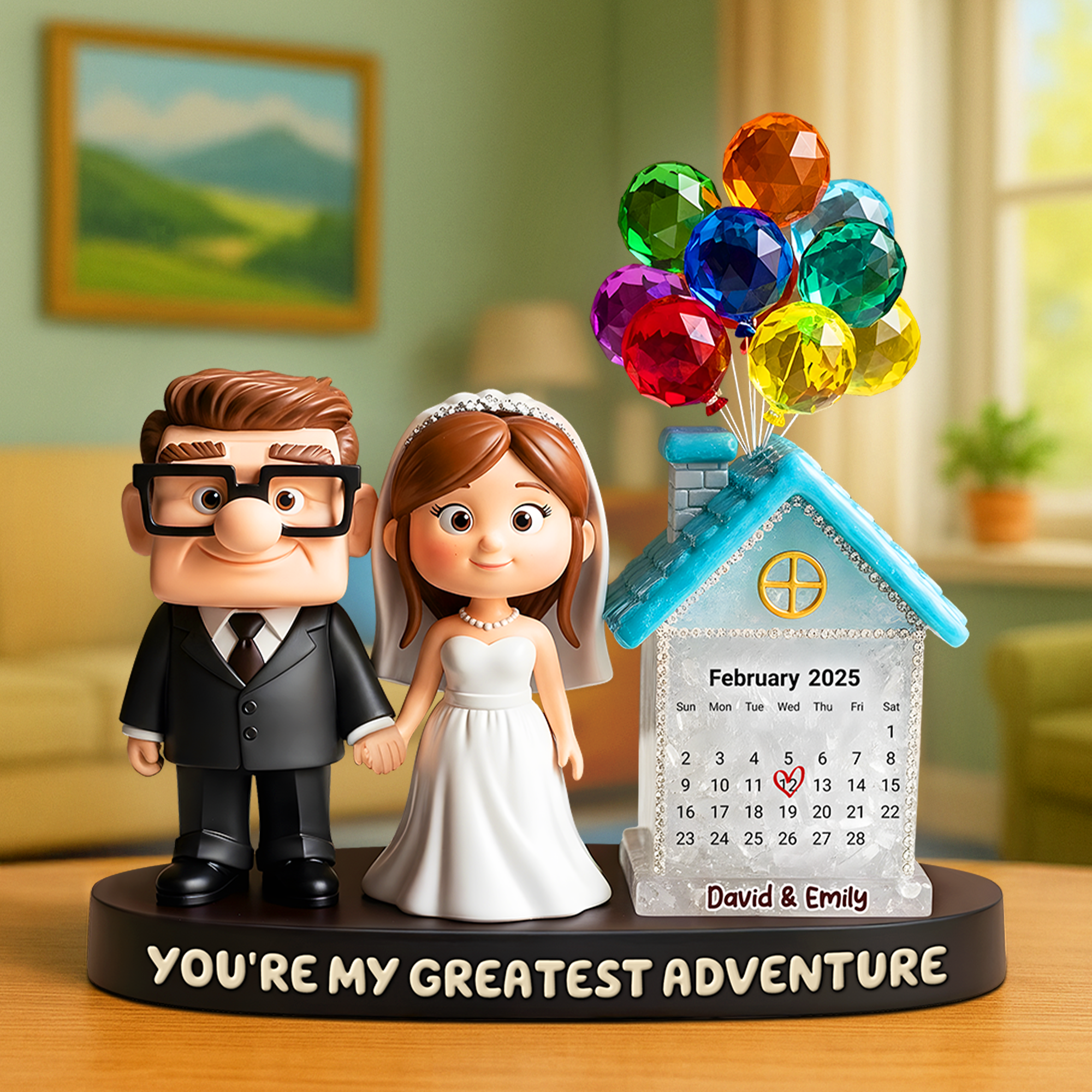You're My Greatest Adventure - Couple Wedding Day Acrylic Plaque - Personalized Gifts for Couples Shaped Plaques PopCulturePrints