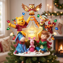 Load image into Gallery viewer, "Celebrate Togetherness with Woodland Friends!" - Personalized Christmas Tree Topper - Gift for Families, Kids, and Loved Ones
