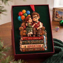 Load image into Gallery viewer, Love Is The Greatest Adventure Acrylic Ornament - Personalized Gift for Couples
