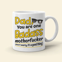 Load image into Gallery viewer, Funny Personalized Dad Mug - Badass Father Design Coffee Mug PopCulturePrints

