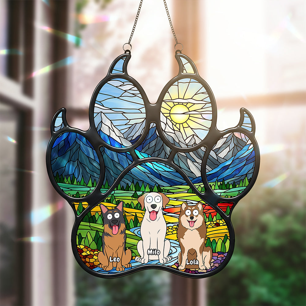 Paw-some Love: Custom Funny Dog Suncatcher - Perfect Personalized Gifts for Dog Lovers Ornament PopCulturePrints