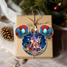 Load image into Gallery viewer, Customizable Christmas Ornament for Couples - Mickey &amp; Minnie Theme
