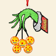 Load image into Gallery viewer, Custom Family Christmas Ornament - Grinch Hand Design Ornament PopCulturePrints
