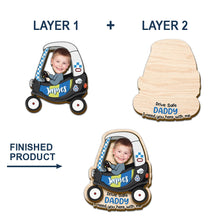 Load image into Gallery viewer, Drive Safe, Daddy - Personalized Car Visor Clip with Custom Photo Car Visor Clip PopCulturePrints
