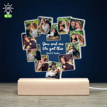 Load image into Gallery viewer, Personalized 3D LED Heart Light - You and Me, We Got This Led Night Light PopCulturePrints
