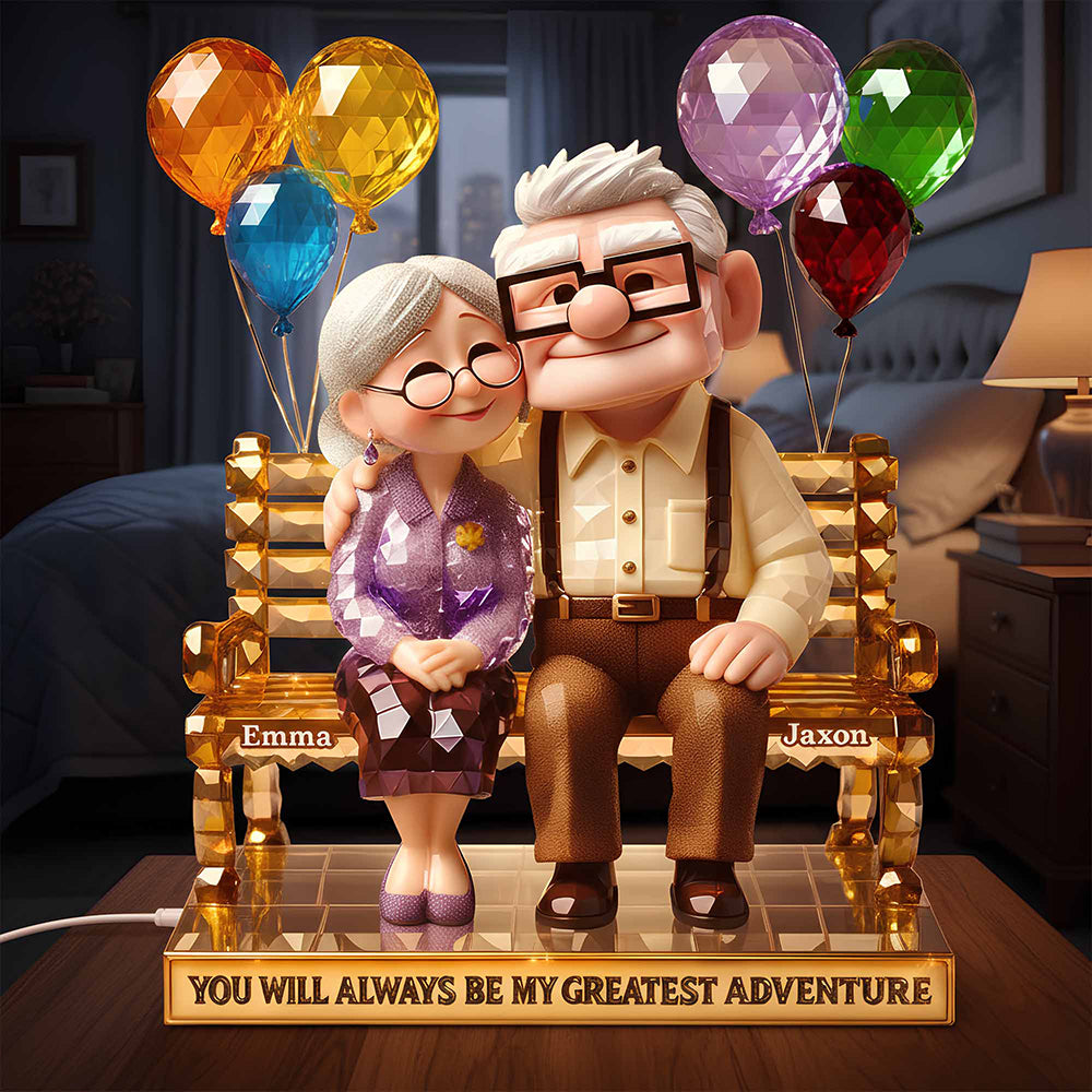 You Will Always Be My Greatest Adventure Light Box - Personalized Gift for Couples Light Box PopCulturePrints