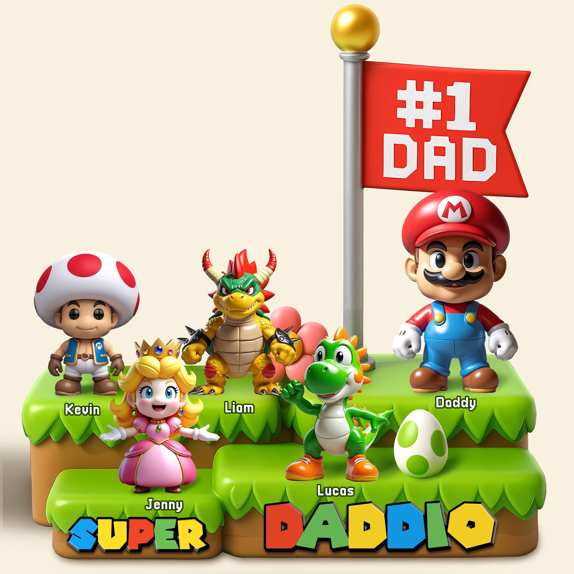 "Every Dad’s Super Hero!" - Super Daddio Plaque - Personalized Gifts for Dads and Grandpas Shaped Plaques PopCulturePrints