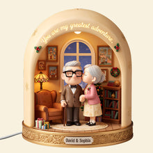 Load image into Gallery viewer, You're My Greatest Adventure - Personalized Old Couple Acrylic Light Box Light Box PopCulturePrints

