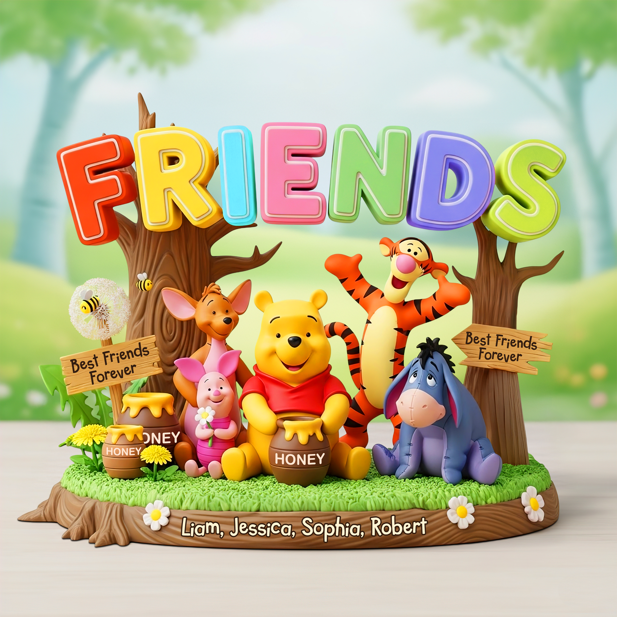 Best Friends Forever - Personalized Acrylic Plaque Shaped Plaques PopCulturePrints