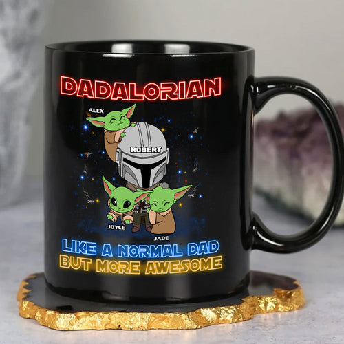 Personalized Dadalorian Coffee Mug - The Ultimate Dad Gift Coffee Mug PopCulturePrints