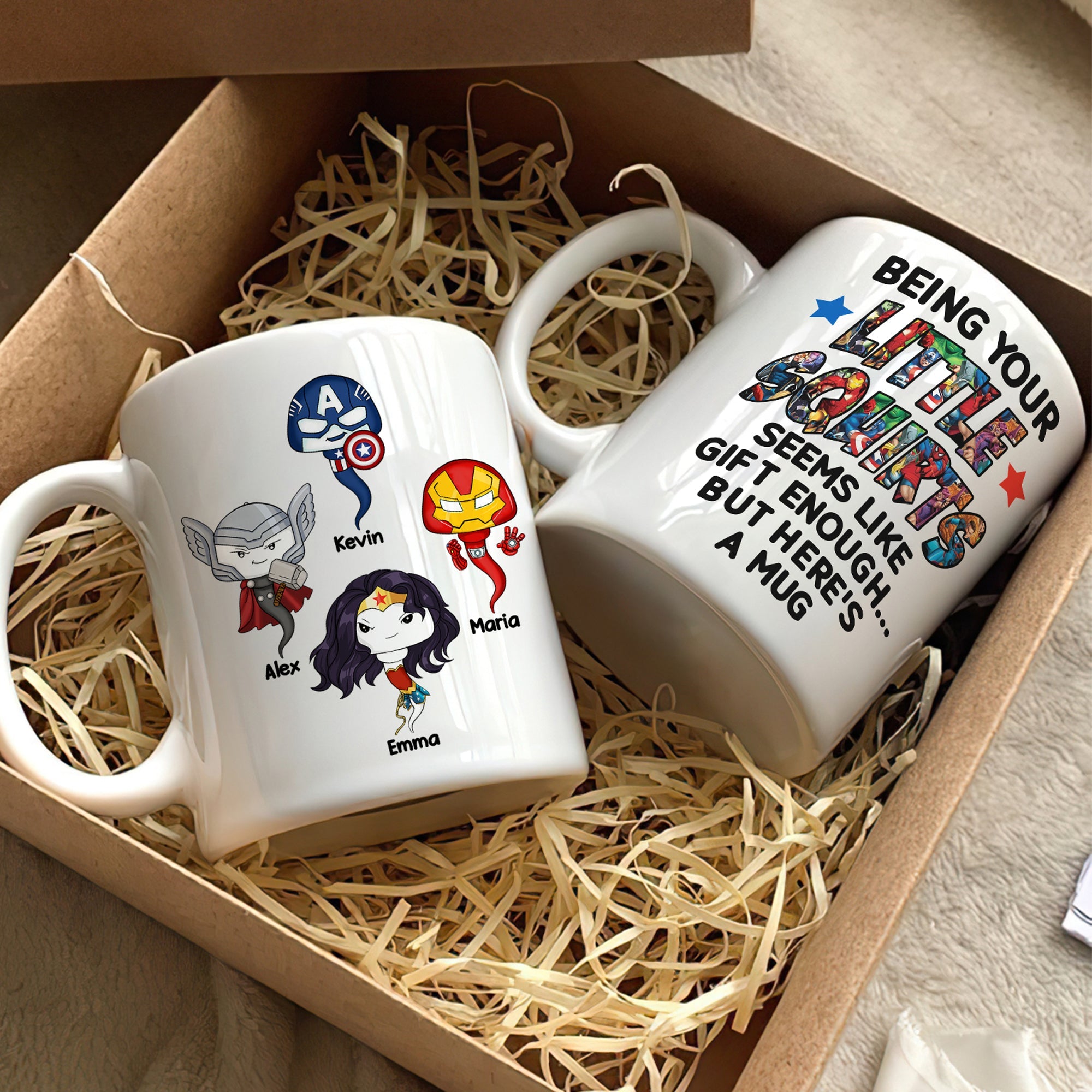 Superhero Themed Personalized Coffee Mug for Dad Coffee Mug PopCulturePrints