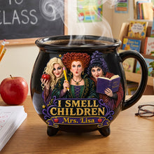 Load image into Gallery viewer, "Brew Up a Spell with Custom Flair!" - Macabre Spell Sisters Cauldron Mug - Personalized Gift for Teachers

