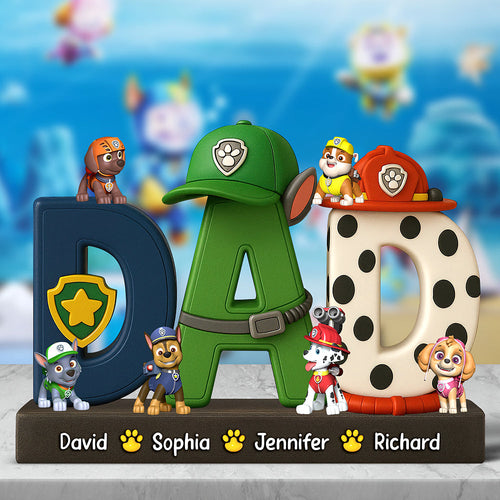 “Celebrate Family Bonding” - Custom Dog Family Acrylic Plaque - Gift for Mom, Dad, Grandma & More! Shaped Plaques PopCulturePrints