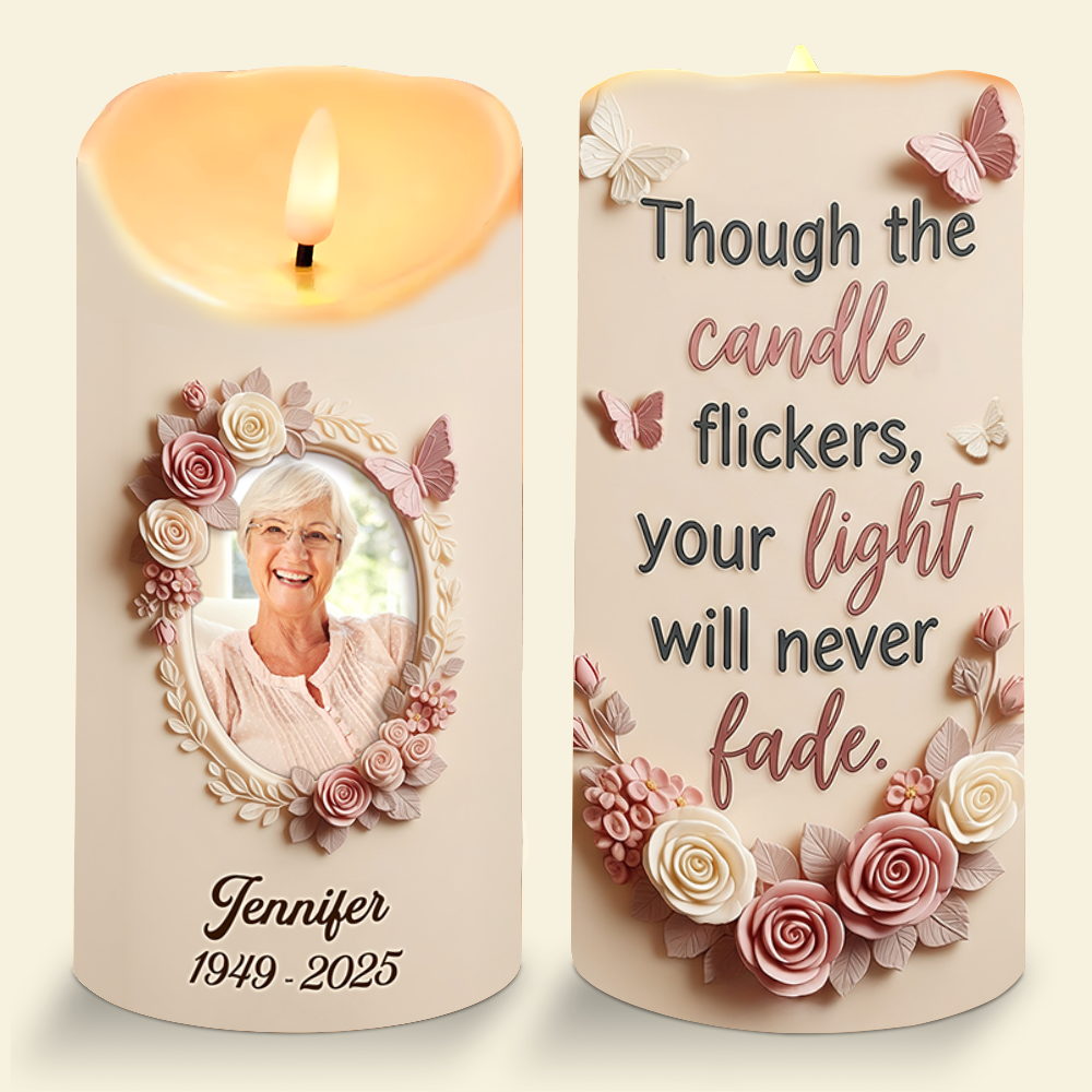 Eternal Light Remembrance - Personalized LED Candle for Loved Ones Led Candle PopCulturePrints
