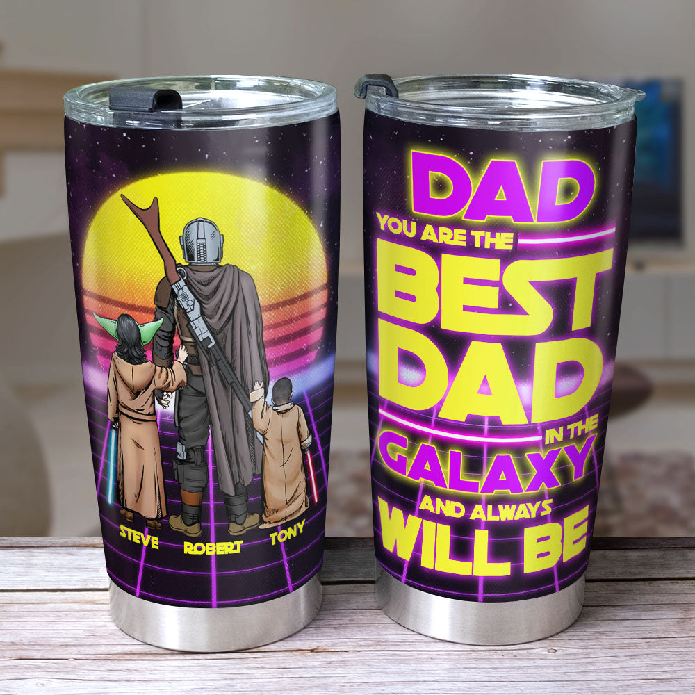 Galaxy's Best Dad Personalized Tumbler Cup - Perfect Father's Day Gift