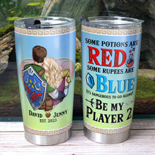 Load image into Gallery viewer, Personalized Gamer Couple Tumbler | Be My Player 2 Gift | Valentine&#39;s Day Gifts Tumbler Cup PopCulturePrints

